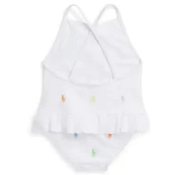Ralph Lauren Baby - 1Pk All Over Pony Schiffli Maiô Branco