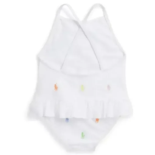 Ralph Lauren Baby - 1Pk All Over Pony Schiffli Maiô Branco