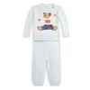 Ralph Lauren Baby - 2Pk Long Sleeve Cotton Novelty Flag Bear Sweater With Matching Pant