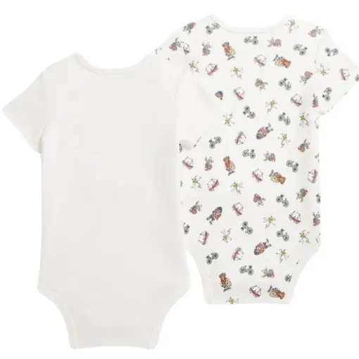 Ralph Lauren Baby - 2Pk Short-Sleeve Cotton Interlock Novelty Bear Graphic Bodysuits, Boy Bear