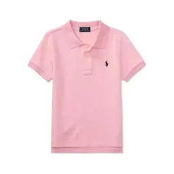 Ralph Lauren Baby - Polo de malha básica de manga curta, rosa caramelo