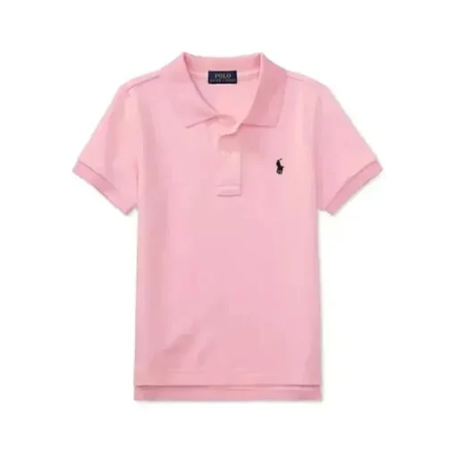 Ralph Lauren Baby - Polo de malha básica de manga curta, rosa caramelo