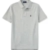 Ralph Lauren Baby - Polo de malha básica de manga curta, cinza mesclado