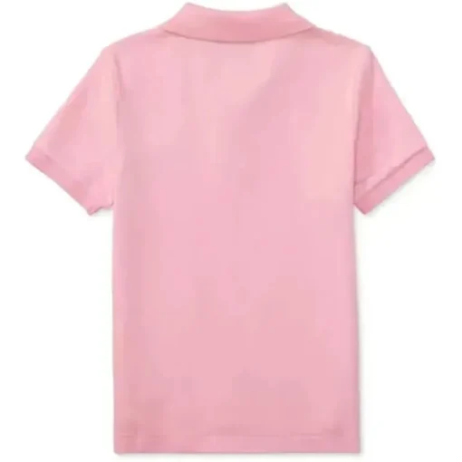 Ralph Lauren Baby - Polo de malha básica de manga curta, rosa caramelo