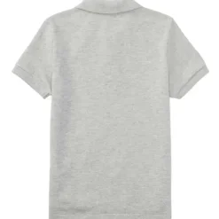 Ralph Lauren Baby - Polo de malha básica de manga curta, cinza mesclado