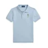 Ralph Lauren Baby - Polo gráfico de malha básica de manga curta Novelty Bear, azul Hmngway Bear