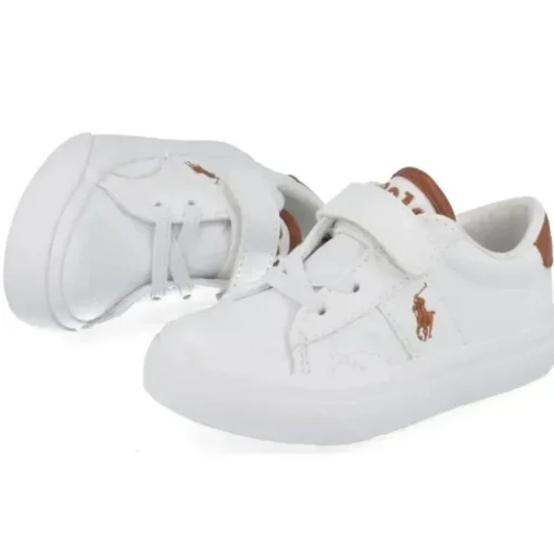 Ralph Lauren Baby - Ryley White tombado e bronzeado polido