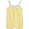 Ralph Lauren Baby - Sleeveless Oxford Mesh Tank Bubble Shortall, Yellow