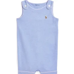 Ralph Lauren Baby - Sleeveless Oxford Mesh Tank Shortall, Blue