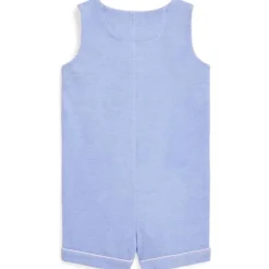 Ralph Lauren Baby - Sleeveless Oxford Mesh Tank Shortall, Blue
