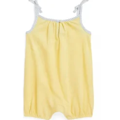 Ralph Lauren Baby - Sleeveless Oxford Mesh Tank Bubble Shortall, Yellow