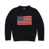 Ralph Lauren Baby - Unisex Flag Cotton Crewneck Sweater, Navy