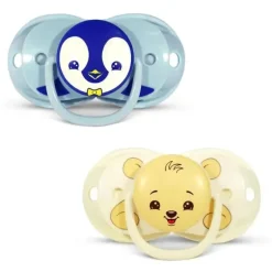 Razbaby - Keep It Kleen Chupeta 2Pk, Pinguim e Urso