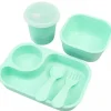 Re Play - Conjunto de jantar minúsculo 5Pk Suprimentos de alimentação para bebês e crianças pequenas, hortelã