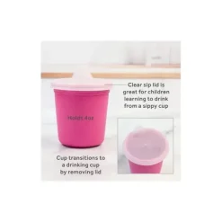 Re Play - Conjunto de jantar minúsculo 5Pk Suprimentos de alimentação para bebês e crianças pequenas, rosa brilhante