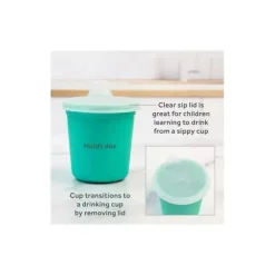 Re Play - Conjunto de jantar minúsculo 5Pk Suprimentos de alimentação para bebês e crianças pequenas, Aqua