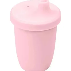 Re Play - Copo com canudinho de silicone sustentável de 8 onças para crianças, rosa gelo