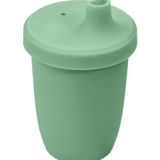 Re Play - Copo com canudinho de silicone sustentável de 8 onças para crianças, Sage