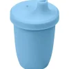 Re Play - Copo com canudinho de silicone sustentável de 8 onças para crianças, jeans