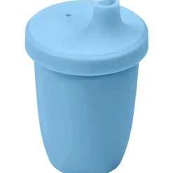 Re Play - Copo com canudinho de silicone sustentável de 8 onças para crianças, jeans