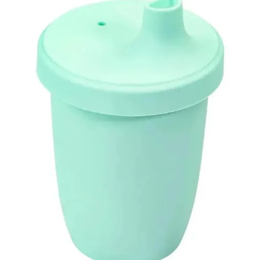 Re Play - Copo com canudinho de silicone sustentável de 8 onças para crianças, hortelã