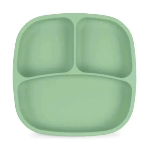 Re Play - Placa dividida por sucção de silicone, Sage