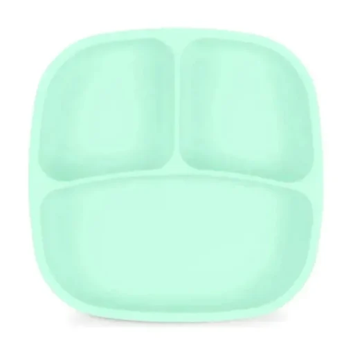Re Play - Placa dividida por sucção de silicone, menta