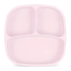Re Play - Placa dividida por sucção de silicone, rosa gelo