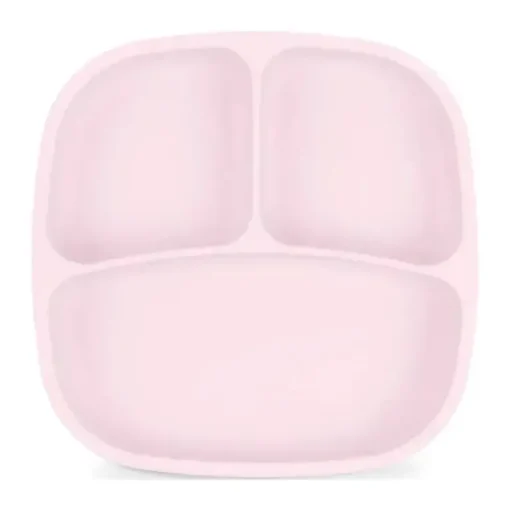 Re Play - Placa dividida por sucção de silicone, rosa gelo