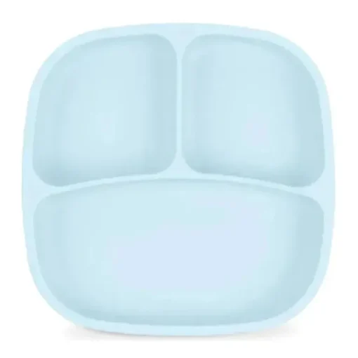 Re Play - Placa dividida por sucção de silicone, azul gelo