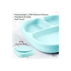 Re Play - Placa dividida por sucção de silicone, azul gelo