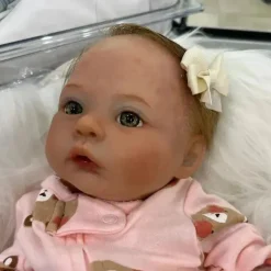 Reborn Baby Doll - White Vinyl & Light Brown Hair, Meadow