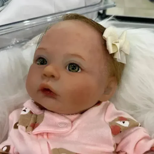 Reborn Baby Doll - White Vinyl & Light Brown Hair, Meadow