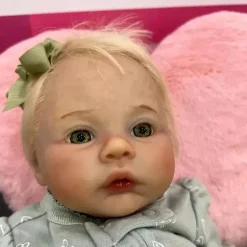 Reborn Baby Doll - White Vinyl & Blonde Hair, Meadow