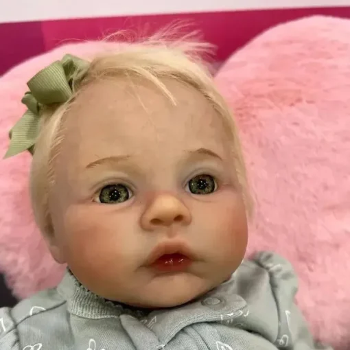Reborn Baby Doll - White Vinyl & Blonde Hair, Meadow