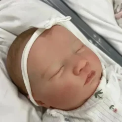 Reborn Baby Doll - White Vinyl, Laila Asleep