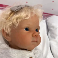 Reborn Baby Doll - White Vinyl & Rooted Blonde Hair, Shyann