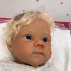 Reborn Baby Doll - White Vinyl & Rooted Blonde Hair, Shyann
