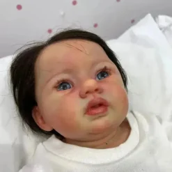 Reborn Baby Dolls - White Vinyl & Brown Hair, Abigail
