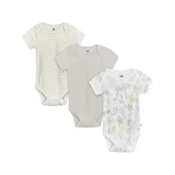 Recém Nascido - Body Neutro para Bebê 3Pk, Folhagem Neutra