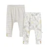 Recém Nascido - Calça Neutra Bebê 2Pk, Folhagem Neutra