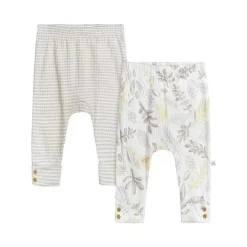 Recém Nascido - Calça Neutra Bebê 2Pk, Folhagem Neutra