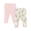 Recém-nascido - 2 unidades de leggings para bebês meninas, florais vintage