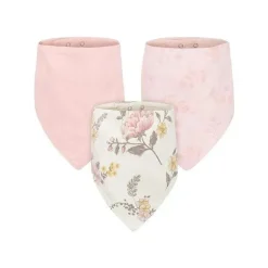 Recém-nascido - babador de menina 3Pk tamanho único, floral vintage