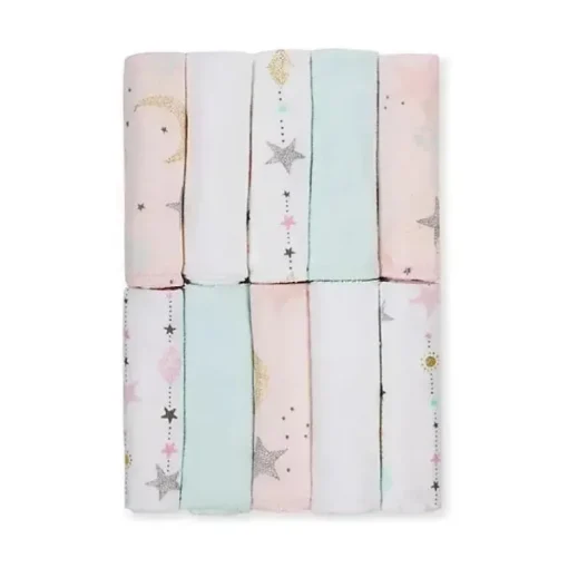 Recém-nascido - 10Pk Love and Sugar Washcloths, Rosa