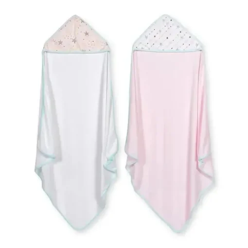 Recém-nascido - 2Pk Love and Sugar Toalhas com Capuz, Rosa