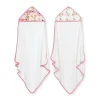 Recém-nascido - Toalhas com Capuz Blossom 2Pk, Rosa