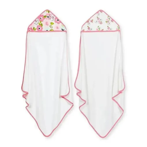 Recém-nascido - Toalhas com Capuz Blossom 2Pk, Rosa