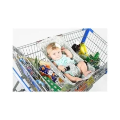 Rede Binxy Baby Carrinho de Compras, Cinza e Aqua Quatrefoil