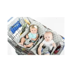 Rede Binxy Baby Carrinho de Compras, Cinza e Aqua Quatrefoil